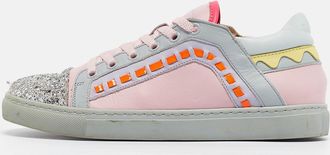 Sophia Webster Multicolor Glitter And Leather Riko Sneakers