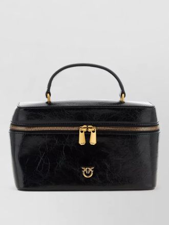 Pinko leather mini handbag gold tone hardware