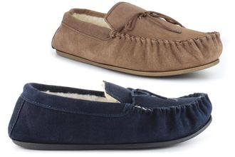 Generic Mens Moccasin Slippers Size 6 Boys Slippers Size 13 Mens Moccasins Boys Moccasins Thermal Slipper Warm Slipper Slip On Moccasin Outdoor Sole Real Sued