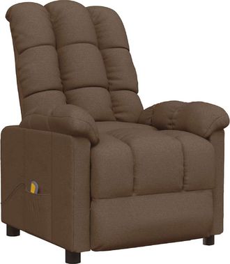 vidaXL Sill&oacute;n De Masaje El&eacute;ctrico Tela Marr&oacute;n Vidaxl