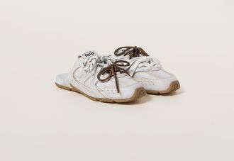 Miu Miu New Balance X Miu Miu 530 SL deco calf leather mules