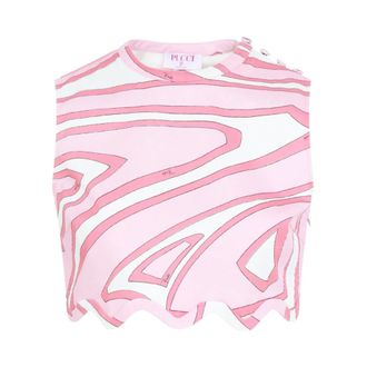 Pucci Mouwloze Top - Dames - Tops - Roze - Maat: M Katoen