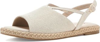 Trotters Pepper Womens Sandals Natural Textile : 9.5 WW (EE), Rubber