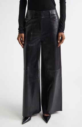 Stand Studio Lauri Leather Trousers in Black at Nordstrom, Size 4 Us