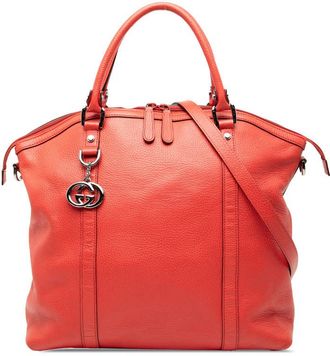 Gucci Pre-owned Gucci Large Leather Charm Dome Satchel Ladies 339551 520981