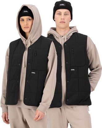 Mons Royale Stacker Merino Insulated Vest in Black/basil at Nordstrom, Size X-Large