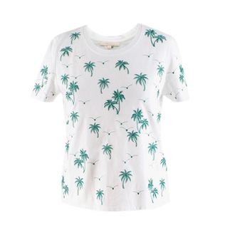Maje White Tanzanie Palm Tree Tshirt Size XXS