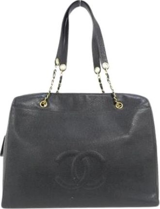 Chanel Pre-owned Vintage Schoudertas - Dames - Vintage Schoudertas - Zwart - ONE Size - Leer - Vintage