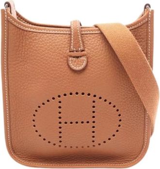 Herm&egrave;s Pre-owned Shoulder Bag - Dames - Vintage Schoudertas - Bruin - ONE Size - Leer - Vintage