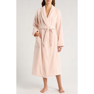 Nordstrom Hydro Cotton Terry Robe in Pink Peony Bud at Nordstrom, Size Medium