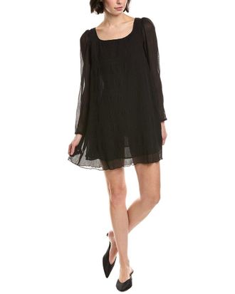 Ganni Ganni Pleated Georgette Mini Dress