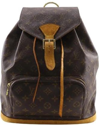 Louis Vuitton Tweedehands Canvas Louis Vuitton tassen - Dames - Vintage Rugzakken - Bruin - ONE Size - Vintage