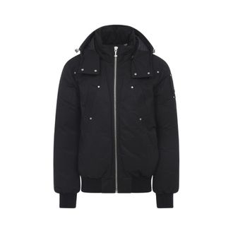 Moose Knuckles Black Original Ballistic Bomber Jacket