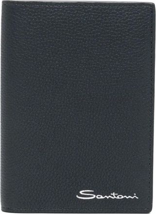Santoni Wallet - Heren - Portefeuilles - Blauw - ONE Size - Accessoires