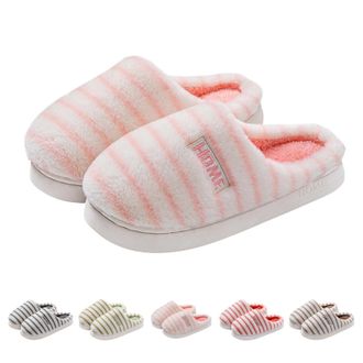Generic Plush Slippers for Men and Women, Winter Warm Mules, Fleece Lined, Fluffy Felt Slippers, Memory Foam, Lightweight Slippers, Soft Comfortable House Sli