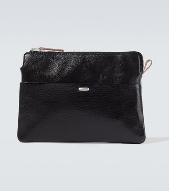 Our Legacy Supporter leather pouch with strap