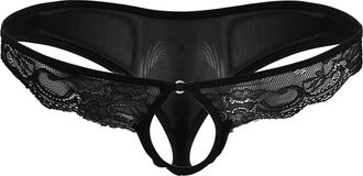 Generic Mens Underwear, Sexy Sissy Thong Underpants Erotic G-Strings & Thongs Maid Briefs Hollow Pouch Clubwear Tanga for Stag Do Fancy Dress Costume Black