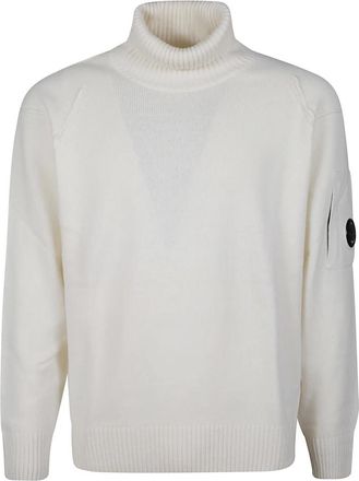C.P. Company Lamswol GRS Turtleneck Trui - Heren - Coltruien - Wit - L - Wol - Truien & Vesten