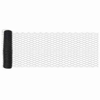 Berkfield Home Hexagon Fence Grey 0.5x50 m Steel in Dark Grey