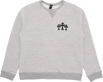 Chrome Hearts Cemetery Cross sweater met ronde hals - Grijs