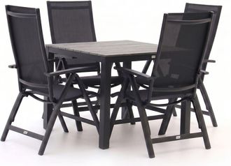 Bellagio la vita attrattiva Bellagio Avenza/Fidenza 90cm dining tuinset 5-delig verstelbaar