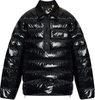 Moncler Vardar Shirt Jacket - Dames - Gewatteerde jassen - Zwart - L - Nylon - Jassen
