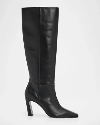 Stuart Weitzman 85mm Stassi Leather Knee-High Boots