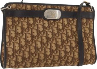 Dior Pre-owned Cross Body Bags, female, Brown, Size: ONE SIZE Pre-owned Trotter Canvas Shoulder Bag