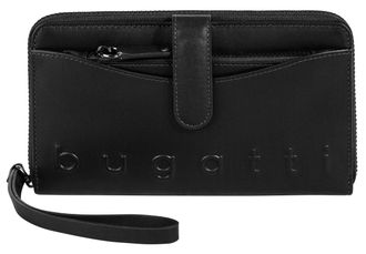 Bugatti Geldb&ouml;rse BUGATTI DAPHNE, Damen, schwarz, Leder, leicht gl&auml;nzend, unifarben, Kleinlederwaren Geldb&ouml;rse, echt Leder