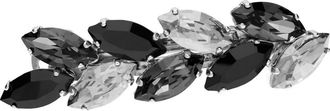 L. Erickson Small Ivy Swarovski Crystal Barrette in Jet Hematite/Crystal at Nordstrom
