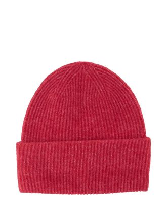 Sams&oslash;e & Sams&oslash;e ribbed hat - women - Wool/Alpaca/Recycled Polyester/Elastane - One Size - Red