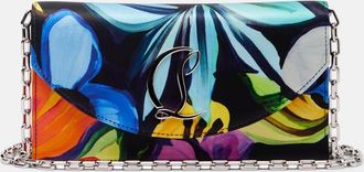 Christian Louboutin Clutch Loubi54 CL in raso con stampa floreale