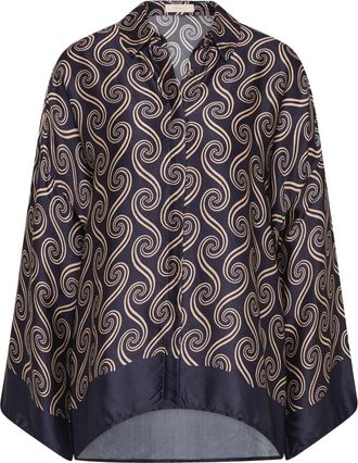 Faithfull The Brand Cora blouse met print - Blauw