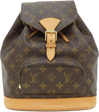 Louis Vuitton Monogram Marron Coated Canvas Backpack (Pre-Owned)