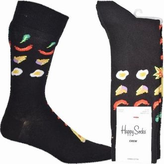 Happy Socks Mens Pizza Invaders Socks, Black - Black/Black - Size: 10/9.5/9/10.5/11/11.5/12/12.5