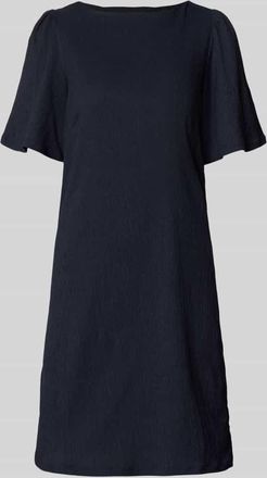 Zero Knielanges Kleid mit Rundhalsausschnitt in Marine, Gr&ouml;&szlig;e 34