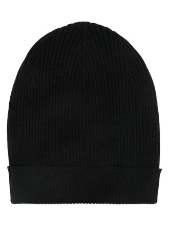 Rick Owens ribbed-knit beanie - Black