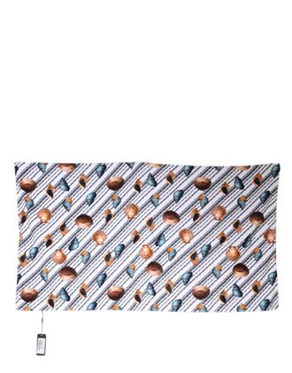 Dolce & Gabbana Multicolor Stripes Seashells Beach Womens Towel