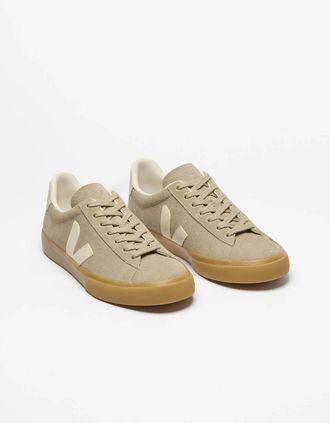 Veja Womens VEJA Campo Suede Womens Trainers - Taupe Pierre Natural - Tan - Size: 4
