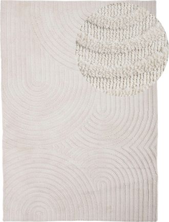 Carpetfine Teppich »Holly Zen 1« rechteckig 12 mm Höhe Hoch-Tief-Effekt, geometrisch, Zeitloses Design, dekoratives Highlight