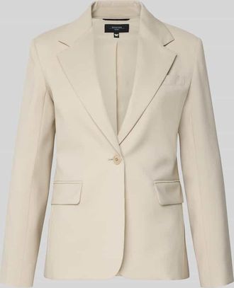 Max Mara Taillierter Blazer aus reiner Schurwolle Modell LAMINE in Sand, Gr&ouml;&szlig;e 34