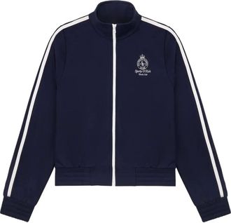 Sporty & Rich Trainingsjack met zijstreep en rits - Blauw