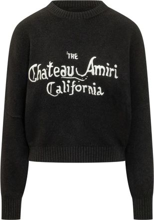 Amiri Chateau Amiri Sweater - Dames - Ronde hals truien - Zwart - M - Katoen - Truien & Vesten