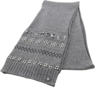 Chanel Pre-owned Scarves, female, Gray, Size: ONE SIZE Pre-owned Cashmere Scarf