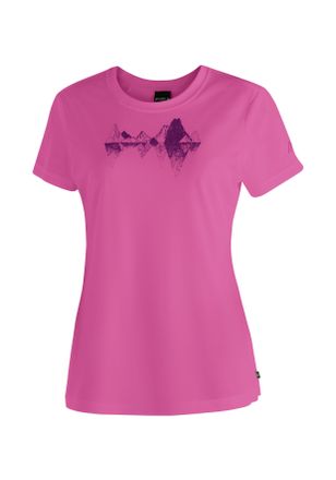 Maier Sports T-Shirt MAIER SPORTS Tilia Pique W, Damen, Gr. 34, pink, 100% Polyester, Rundhals, Shirts T-Shirt, Damen Funktionsshirt, Freizeitshirt mit Aufdruck