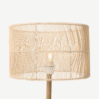MADE.COM Java Lamp Shade, 40 cm, Natural Rattan
