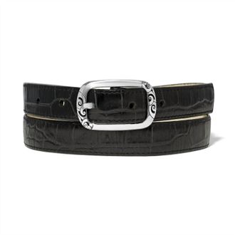Brighton Womens Mingle Reversible Belt In Black / Ivory