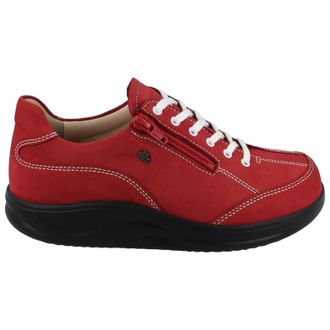 Finn Comfort Otaru Nubuck Leather Womens Lace Up Shoes - Chili - Size:UK 6.5