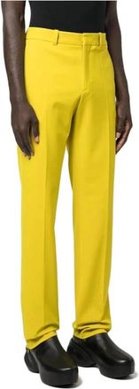 Botter Slim Fit Broek met Ritssluiting - Heren - Slim Fit Broeken - Geel - S - Broeken