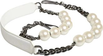 Dolce & Gabbana Bag Accessories, female, White, Size: ONE SIZE Crossbody Strap